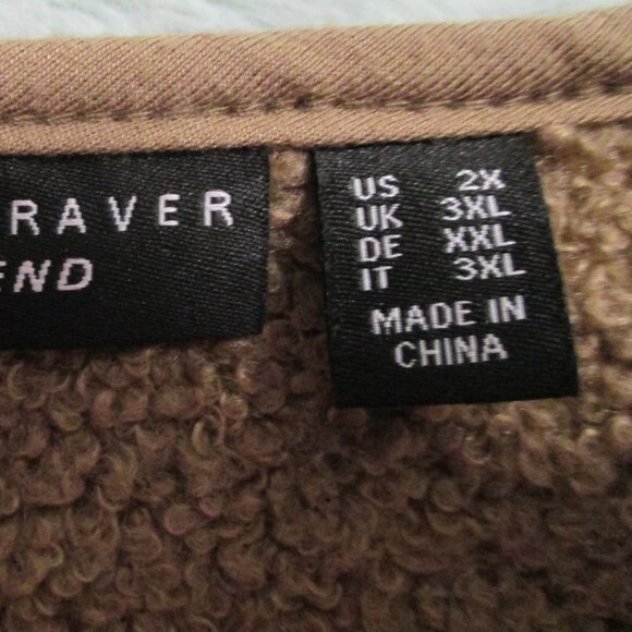 Susan Graver jacket mocha brown button down soft & stretchy with pockets size 2x - Picture 3 of 12